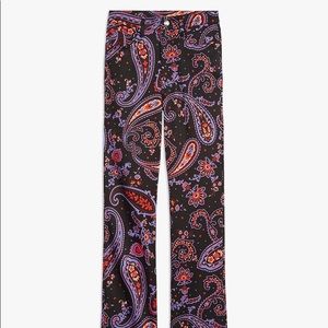 Danielle Bernstein Paisley High Waist Flare Pant